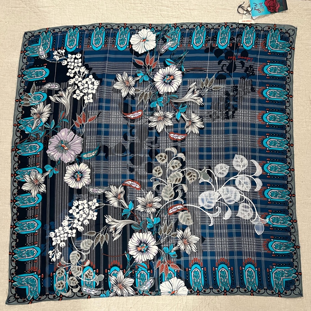 JW Johnny Was silk scarf - Picture 2 of 7